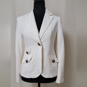 Talbots petites winter white blazer size 2